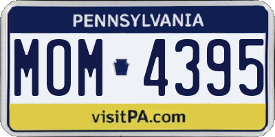 PA license plate MOM4395