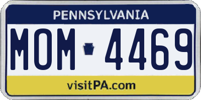 PA license plate MOM4469