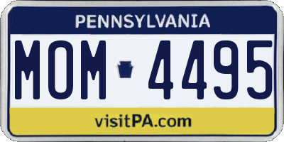PA license plate MOM4495