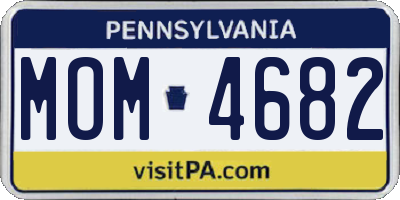 PA license plate MOM4682
