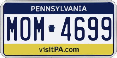 PA license plate MOM4699