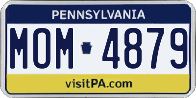 PA license plate MOM4879