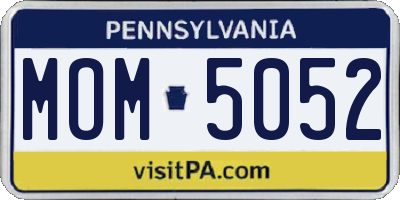 PA license plate MOM5052