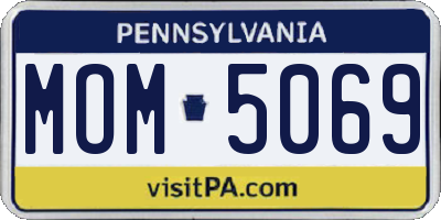 PA license plate MOM5069