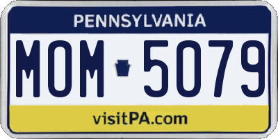 PA license plate MOM5079