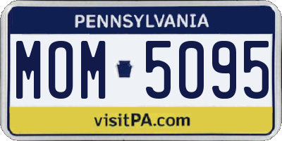 PA license plate MOM5095