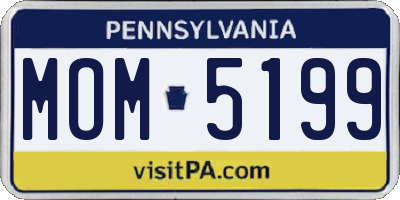 PA license plate MOM5199