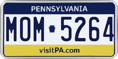 PA license plate MOM5264