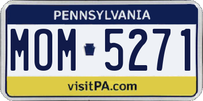 PA license plate MOM5271