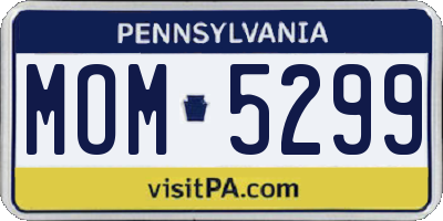 PA license plate MOM5299