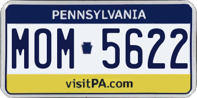 PA license plate MOM5622