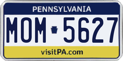 PA license plate MOM5627
