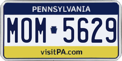 PA license plate MOM5629