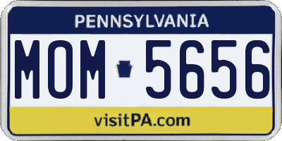 PA license plate MOM5656