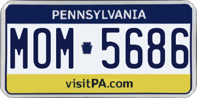 PA license plate MOM5686