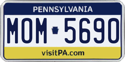 PA license plate MOM5690