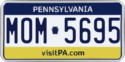 PA license plate MOM5695