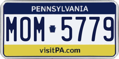 PA license plate MOM5779
