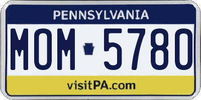PA license plate MOM5780
