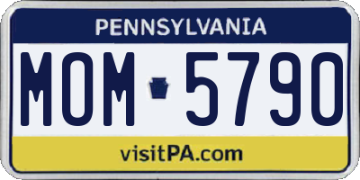PA license plate MOM5790
