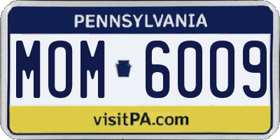 PA license plate MOM6009