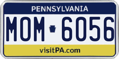 PA license plate MOM6056