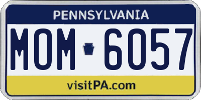 PA license plate MOM6057