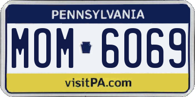 PA license plate MOM6069