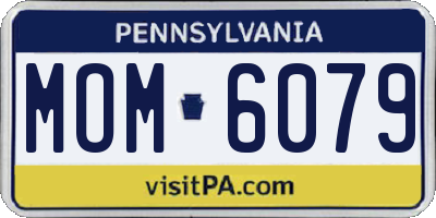PA license plate MOM6079