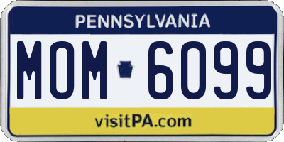 PA license plate MOM6099
