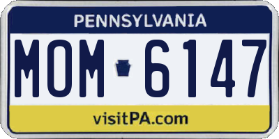 PA license plate MOM6147