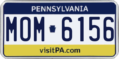PA license plate MOM6156