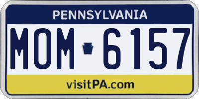 PA license plate MOM6157