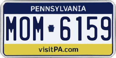 PA license plate MOM6159
