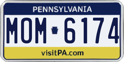 PA license plate MOM6174