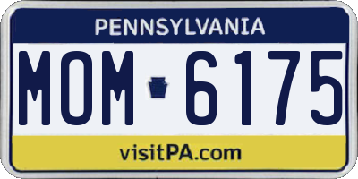 PA license plate MOM6175
