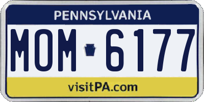 PA license plate MOM6177
