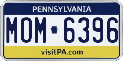 PA license plate MOM6396