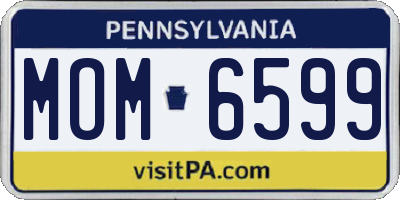 PA license plate MOM6599