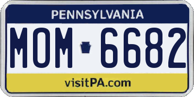 PA license plate MOM6682