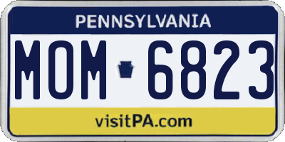 PA license plate MOM6823