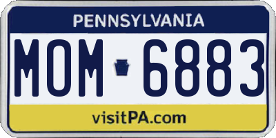 PA license plate MOM6883