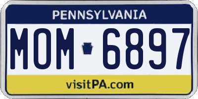 PA license plate MOM6897