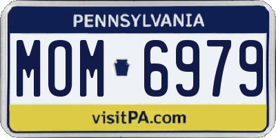 PA license plate MOM6979