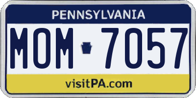 PA license plate MOM7057
