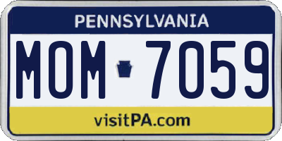 PA license plate MOM7059