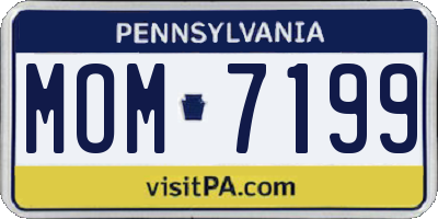 PA license plate MOM7199