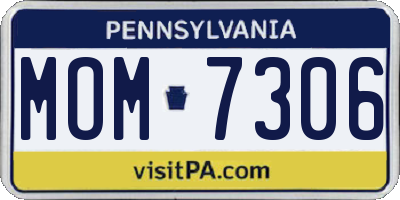 PA license plate MOM7306