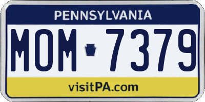 PA license plate MOM7379