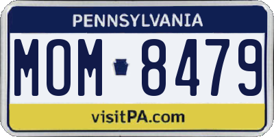 PA license plate MOM8479